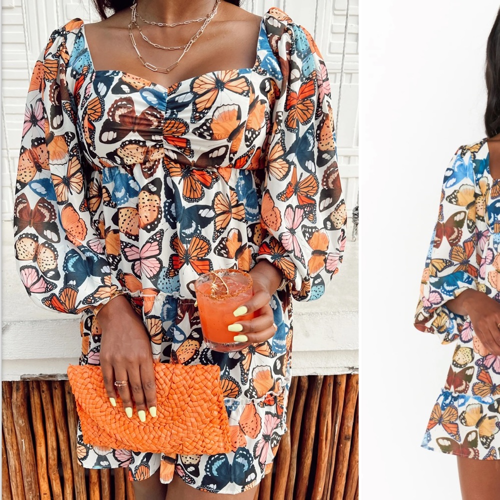 Show Me Your Mumu Mandi Mini Dress in Bailey’s Butterflies